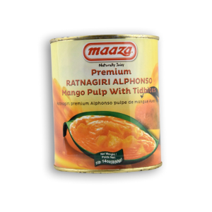 MAAZA Premium Ratnagiri Alphonso Mango Pulp With Tidbites 14 OZ