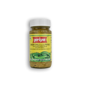 PRIYA Green Chilli Pickle With Garlic 10.6 OZ