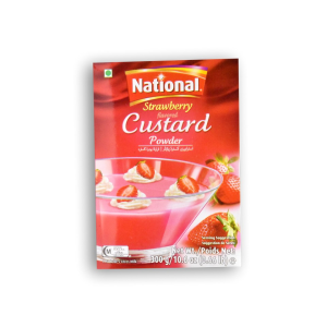 NATIONAL Strawberry Flavoured Custard Powder 10.6 OZ