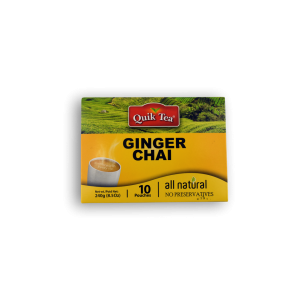 QUIK TEA Ginger Chai 10 Pouches 8.5 OZ