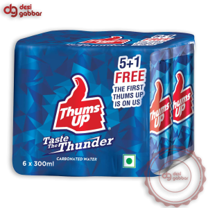 Thums up (Indian Soft Drink Can) 300ml (6 Pack) 4 LBS